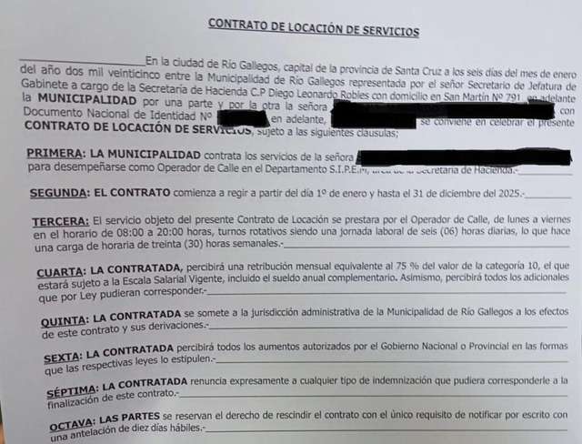 Modelo del "contrato Sipem"
